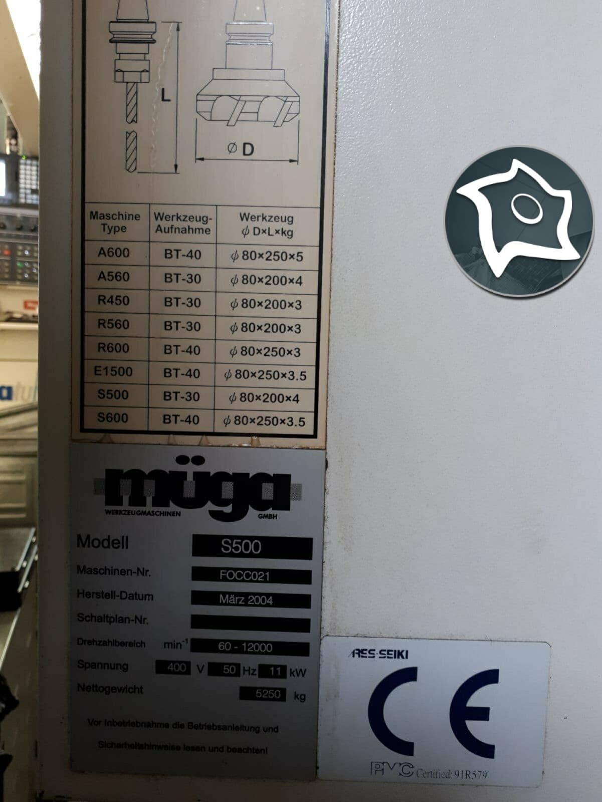 4-осевой обрабатывающий центр с ЧПУ Müga S 500-ID14277