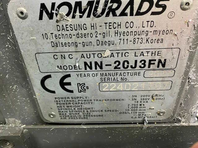 Автоматический токарный станок с ЧПУ NOMURA DS NN-20J3 FN FANUC Oi-TF-ID17467