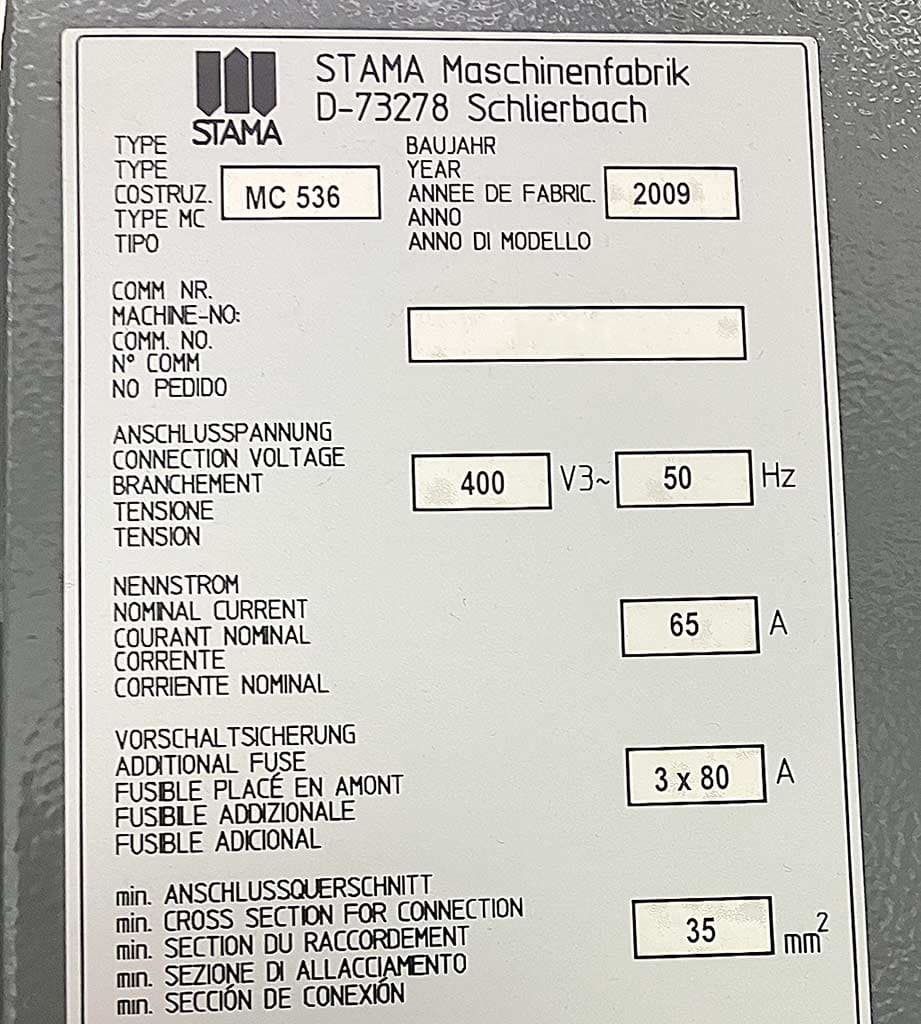 Двухшпиндельный обрабатывающий центр с ЧПУ STAMA MC 536-ID17634