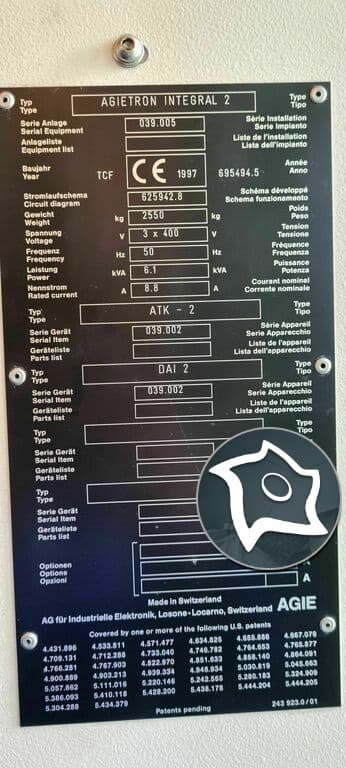 Электроэрозионный прошивной станок с ЧПУ Agie Agietron Integral 2-ID15938