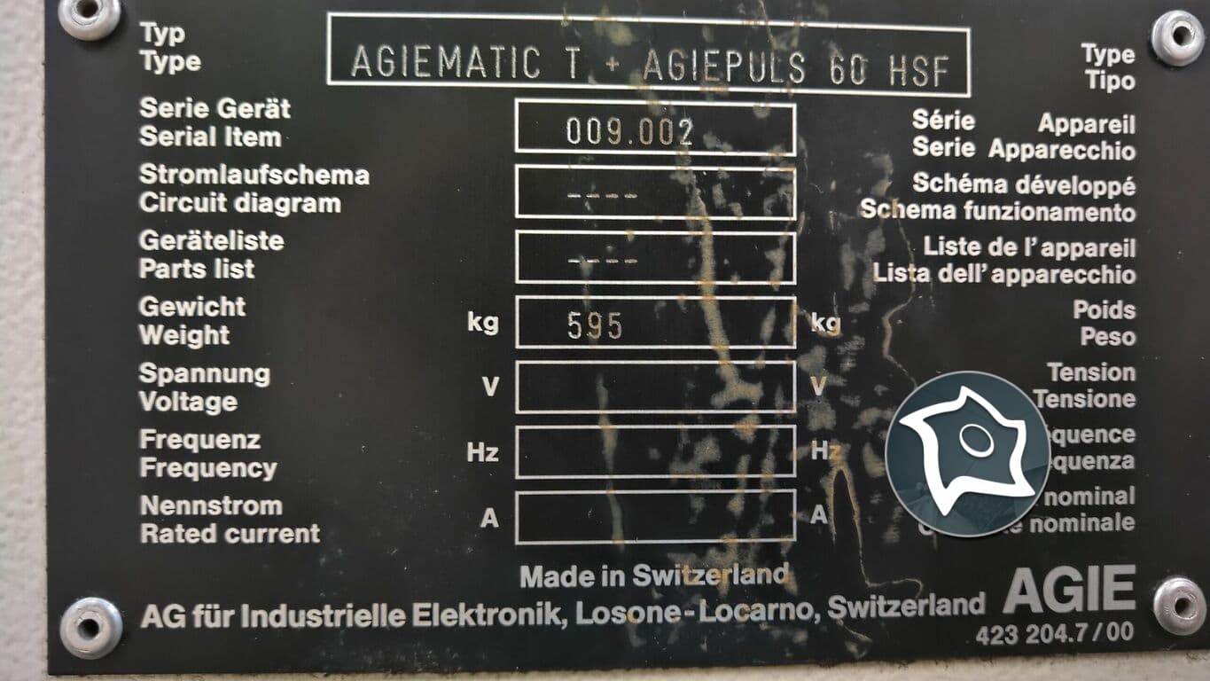 Электроэрозионный прошивной станок с ЧПУ AGIE CHARMILLES Agitron Integral 2-ID13976