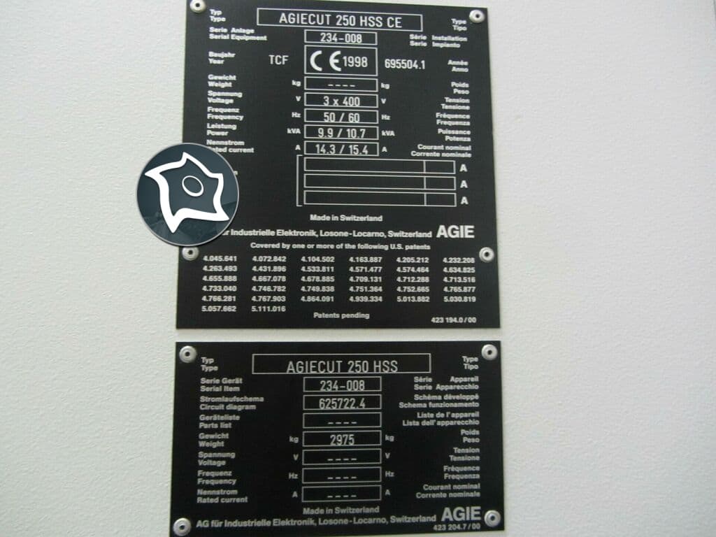 Электроэрозионный проволочно-вырезной станок AGIE Agiecut 250 HSS-ID15553