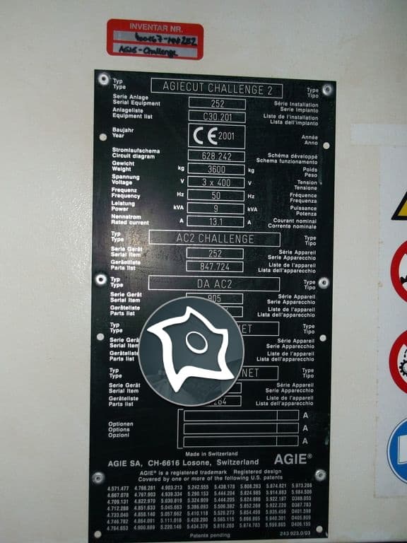 Электроэрозионный проволочно-вырезной станок с ЧПУ AGIE Challenge 2-ID14276