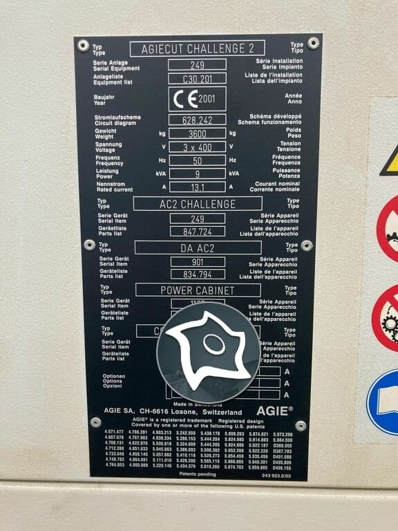 Электроэрозионный проволочно-вырезной станок с ЧПУ AGIE Challenge 2-ID16020