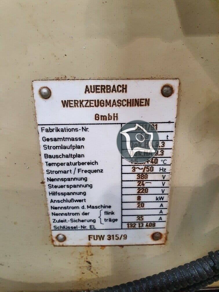 Фрезерный механический станок AUERBACH WMW Fritz Heckert FUW 315/9-ID15239