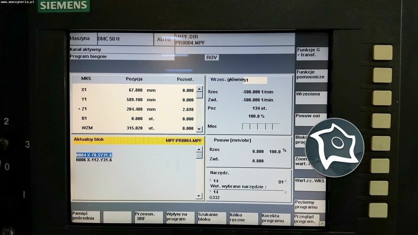 Горизонтально-фрезерный обрабатывающий центр с ЧПУ DECKEL MAHO DMC 50 H-ID14221