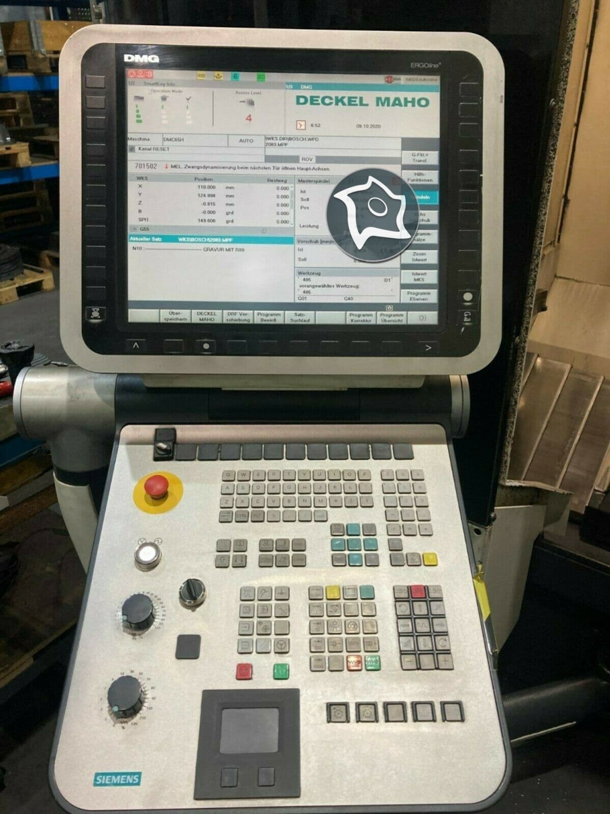 Горизонтально-фрезерный обрабатывающий центр с ЧПУ DMG MORI DMC 65 H Duoblock-ID14516