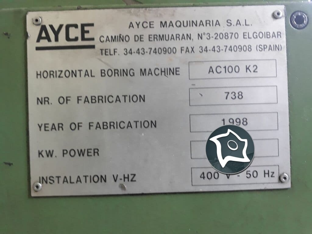 Горизонтально-расточной станок с ЧПУ AYCE AC 100 K 2-ID14524