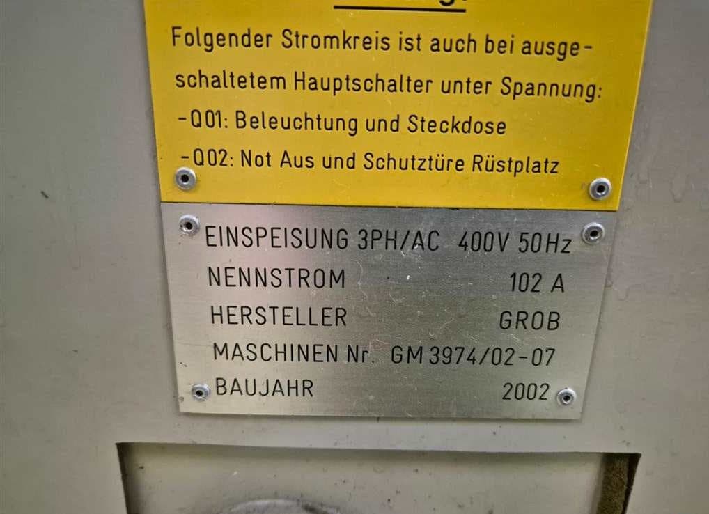 Горизонтальный обрабатывающий центр с ЧПУ GROB BZ 600-ID17452