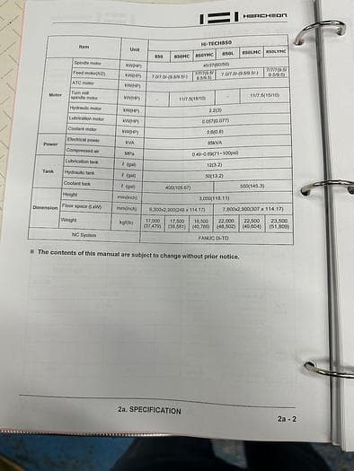 Горизонтальный токарно-фрезерный обрабатывающий центр с ЧПУ 2014 HWACHEON Hi-TECH 850L YMC-ID17135