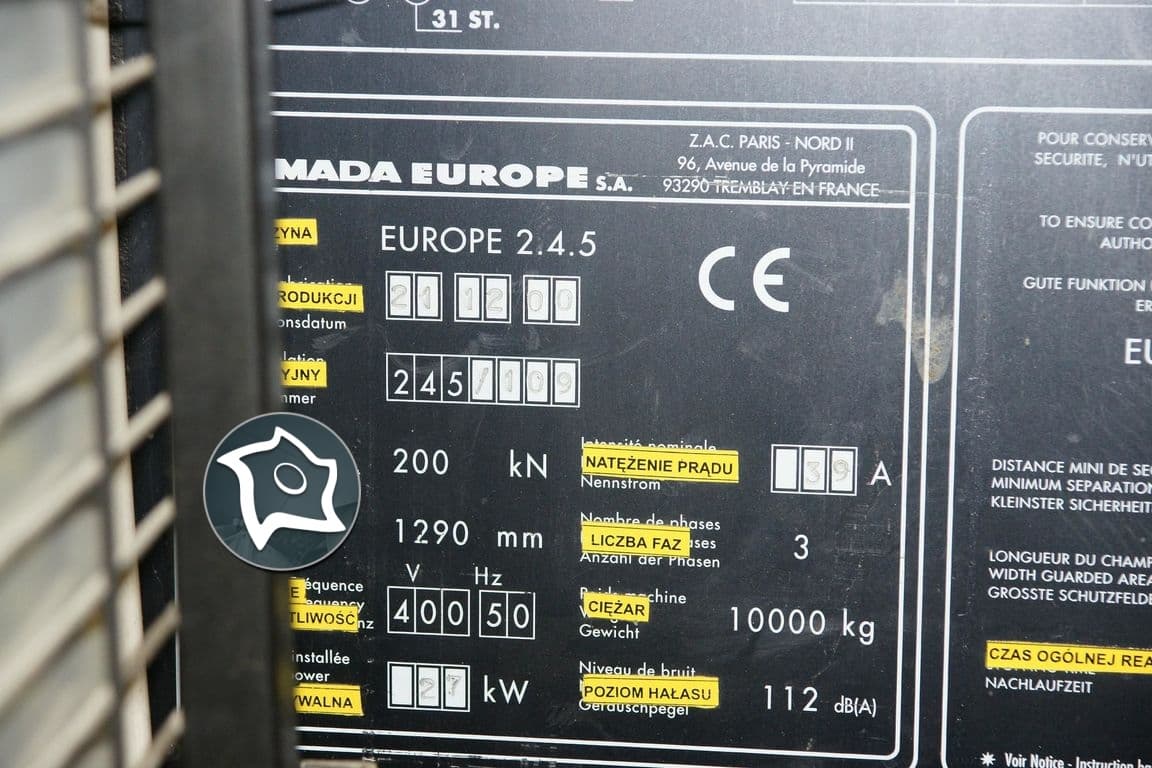 Координатно-пробивной пресс с ЧПУ Amada Europe 245-ID14761