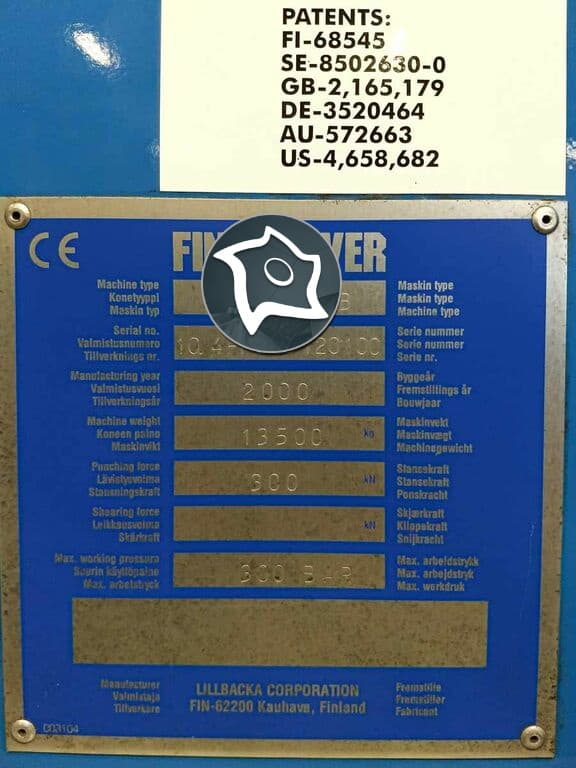 Координатно-пробивной пресс с ЧПУ FINN POWER F 5 S-ID15036