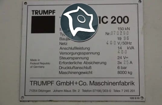 Координатно-пробивной пресс с ЧПУ Trumpf Trumatic TC 200-ID15399