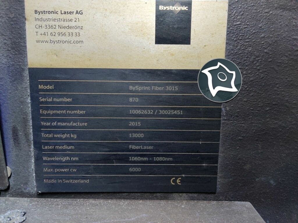 Лазер Bystronic BySprint Fiber 3015 6KW (оптоволоконный)-ID14604