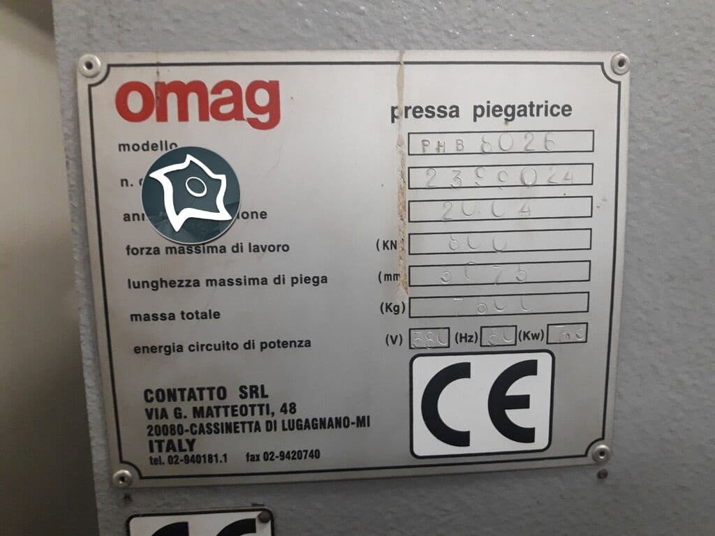 Листогибочный гидравлический пресс с ЧПУ Omag PHB8026-ID16304