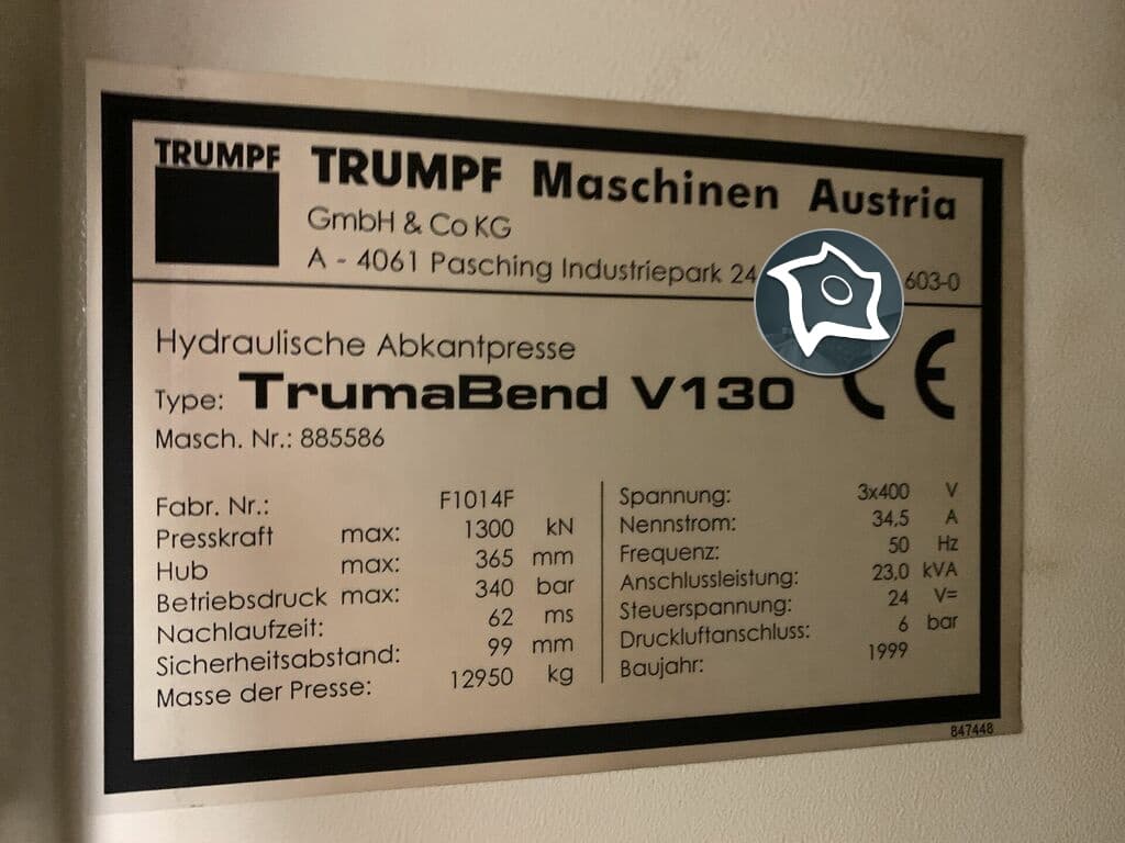 Листогибочный гидравлический пресс с ЧПУ TRUMPF TrumaBend V 130-ID16180