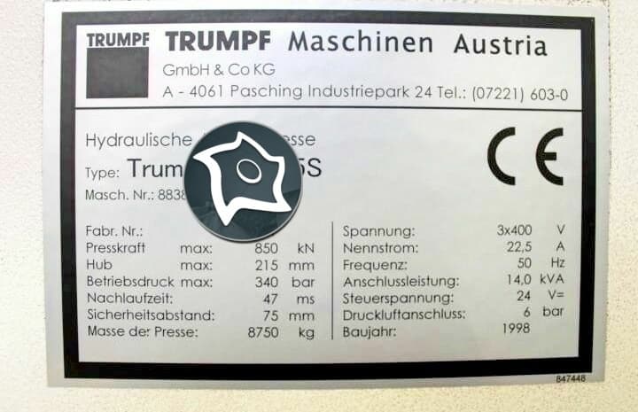 Листогибочный гидравлический пресс с ЧПУ TRUMPF TrumaBend V 85 S-ID15851