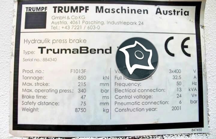 Листогибочный гидравлический пресс с ЧПУ TRUMPF TrumaBend V 85 S-ID15861