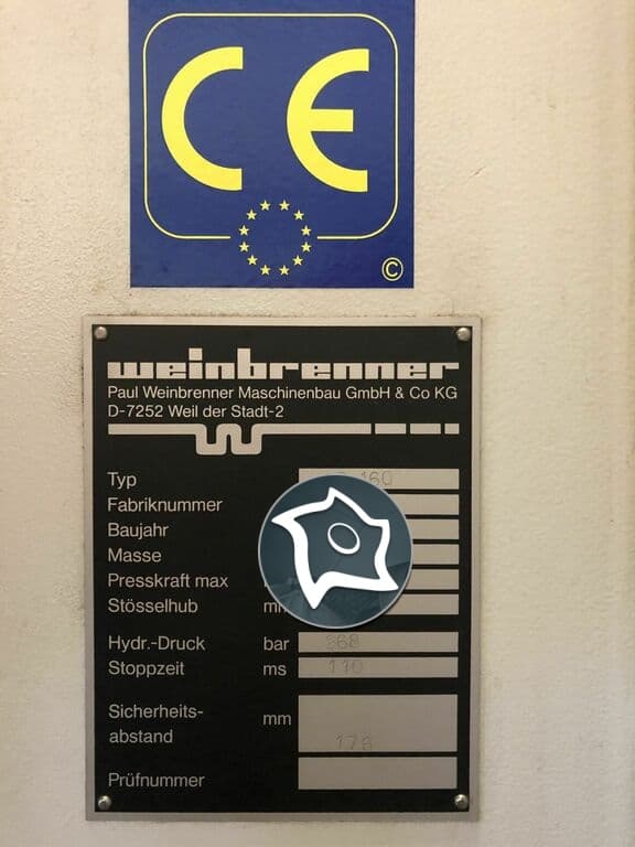 Листогибочный гидравлический пресс с ЧПУ Weinbrenner GP 160 / 3050-ID14907