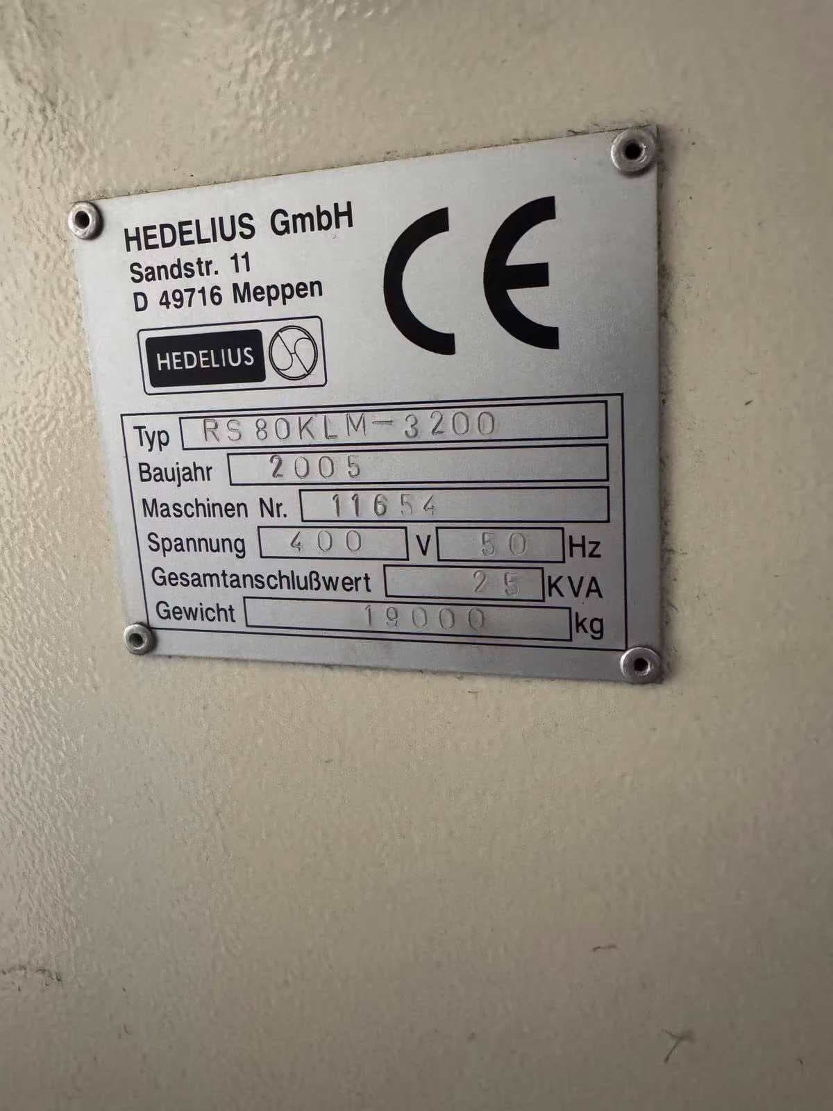 Обрабатывающий центр с ЧПУ Hedelius RS80KLM-3200-ID17721