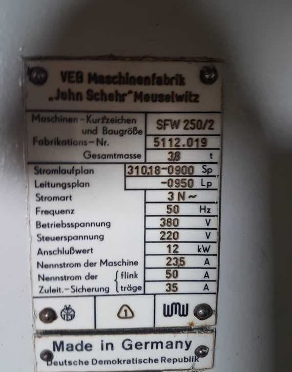 Плоскошлифовальный станок WMW SFW 250/2-ID17812