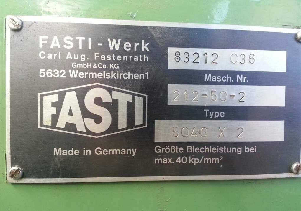 Поворотный гибочный станок FASTI 212-50-2-ID17388