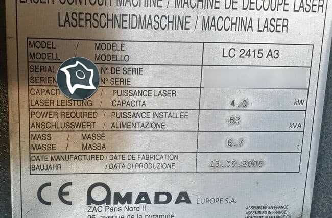 Станок для лазерной резки Amada LC 2415 Alpha 3 -ID13803