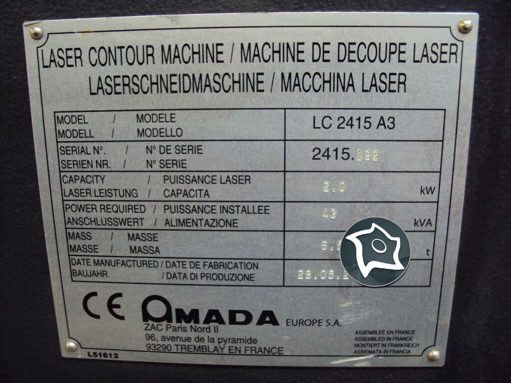 Станок для лазерной резки Amada LC 2415 ALPHA III-ID14786