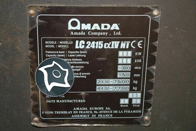 Станок лазерной резки Amada LC 2415 Alpha IV NT - 4 кВт-ID13262