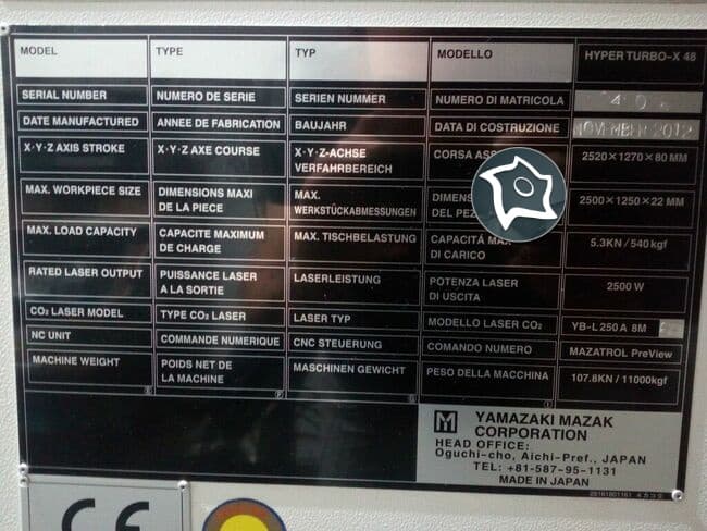 Станок лазерной резки MAZAK HTX Hyper-Turbo-ID13583