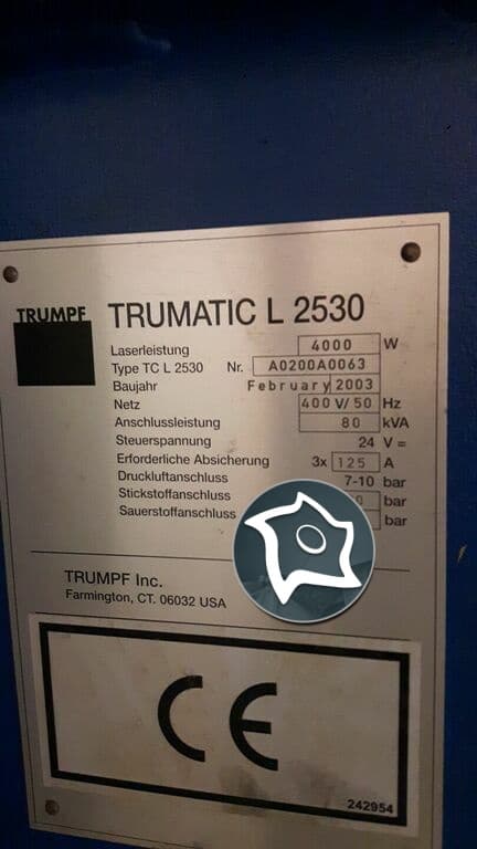 Станок лазерной резки TRUMPF TRUMATIC L 2530-ID13663
