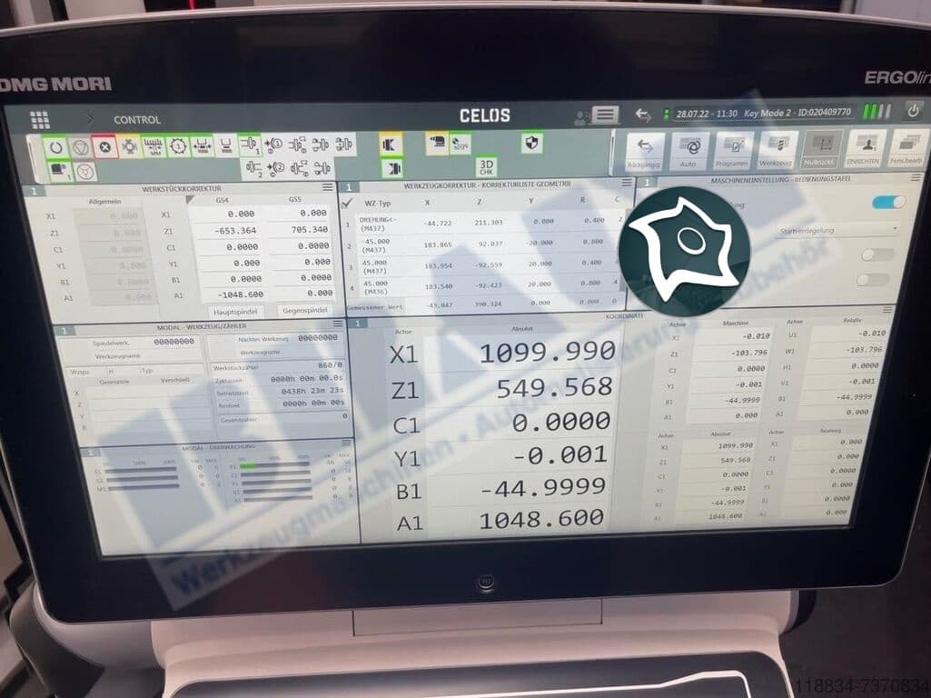 Токарно-фрезерный обрабатывающий центр c ЧПУ DMG MORI NTX 3000/1500-ID16666