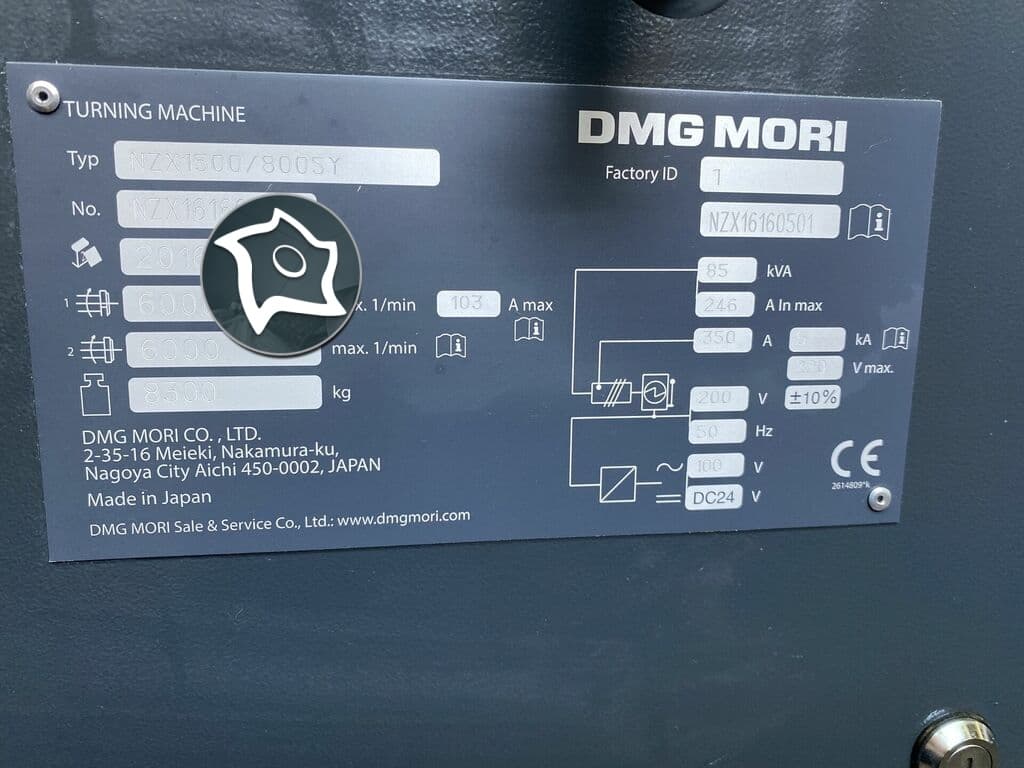 Токарно-фрезерный обрабатывающий центр c ЧПУ DMG MORI NZX 1500/800 SY-ID14881