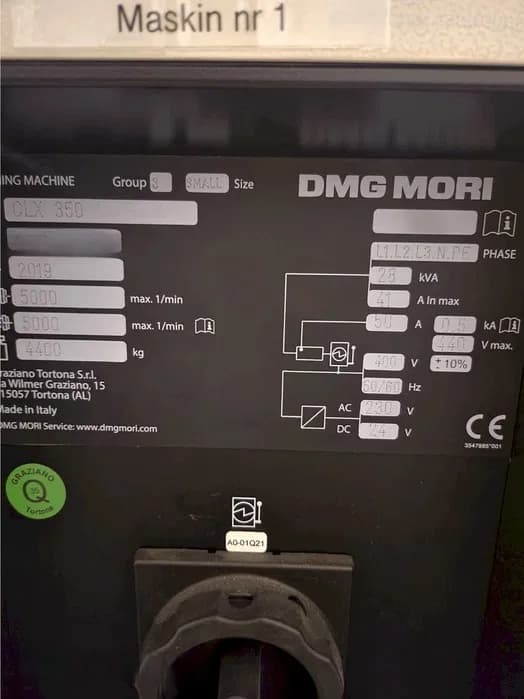 Токарно-фрезерный обрабатывающий центр с ЧПУ DMG MORI CLX 350 V6-ID17030