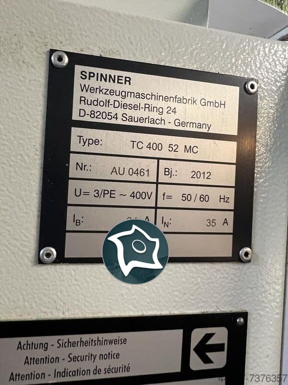 Токарно-фрезерный станок c ЧПУ Spinner TC 400 52 MC-ID16697