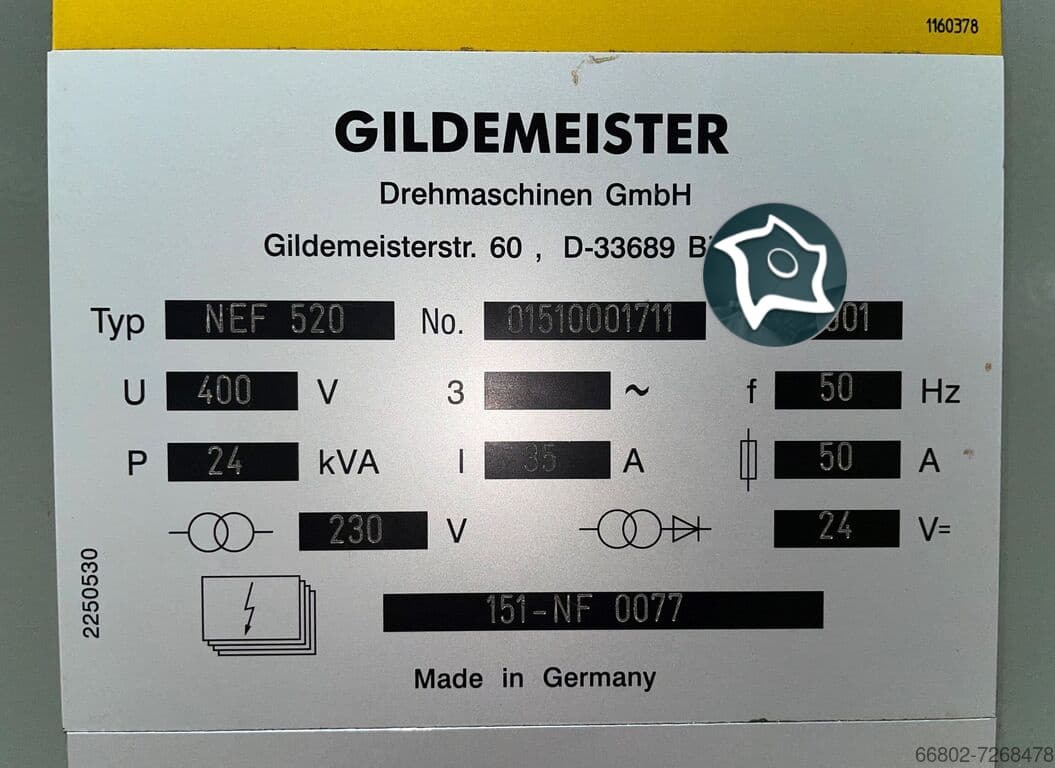 Токарный цикличный станок с ЧПУ Gildemeister NEF 520-ID16866