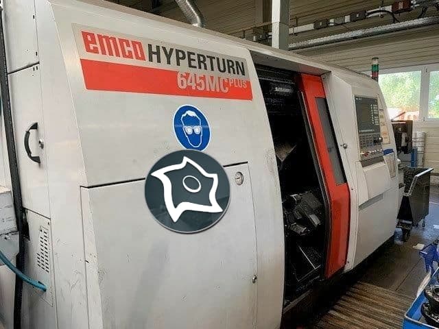 Токарный обрабатывающий центр с осью Y с ЧПУ EMCO Hyperturn 645 MC Plus-ID12919
