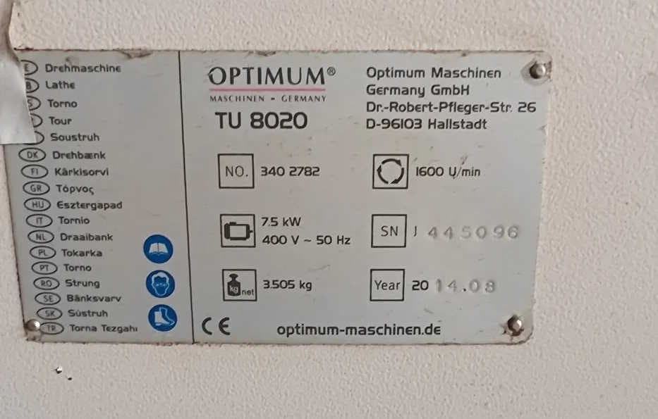 Токарный станок Optimum 8020-ID17915
