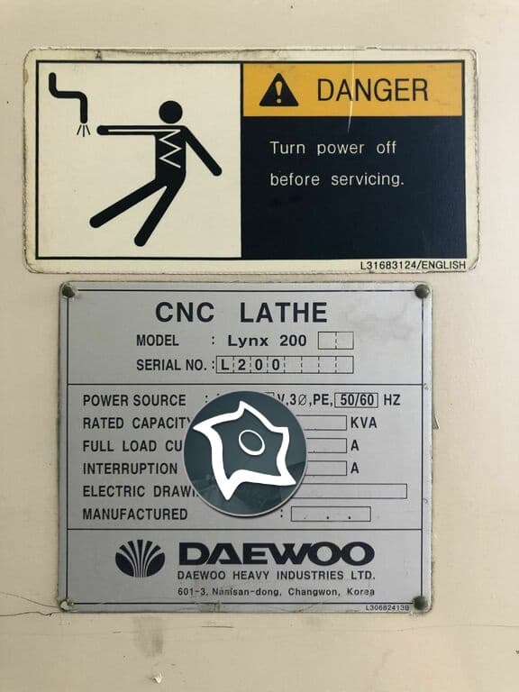 Токарный станок с ЧПУ DAEWOO LYNX 200-ID15747