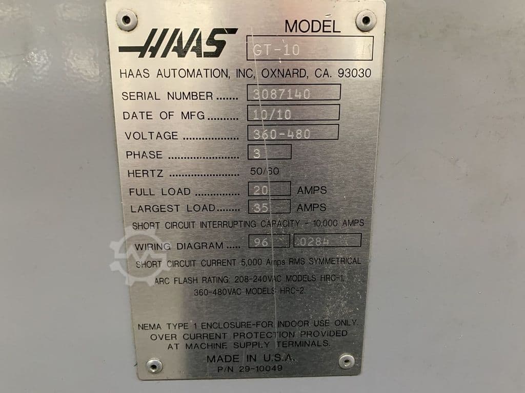 Токарный станок с ЧПУ Haas GT-10 -ID16763