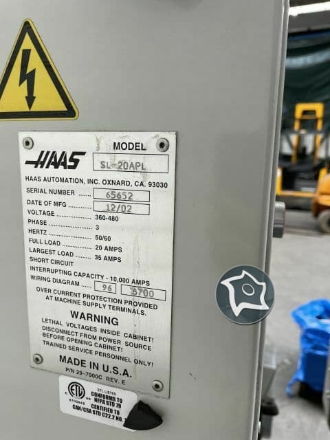 Токарный станок с ЧПУ HAAS SL 20-ID15265