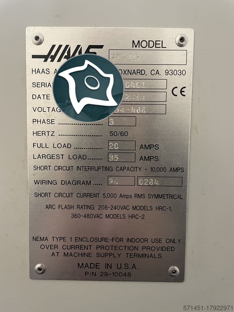Токарный станок с ЧПУ HAAS ST 10-ID16988