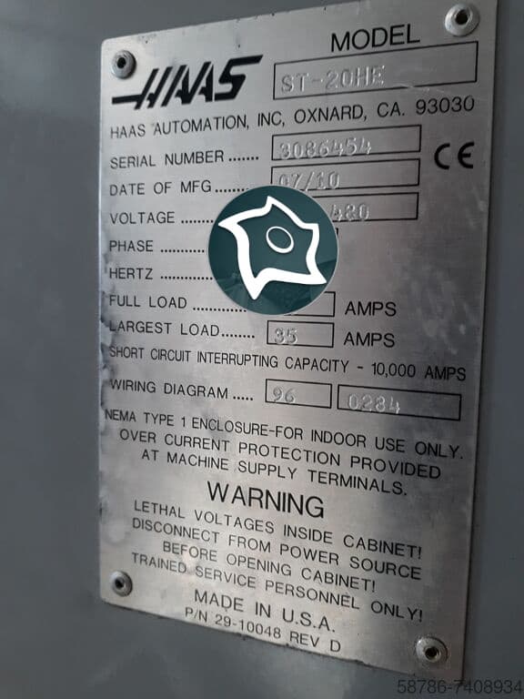 Токарный станок с ЧПУ Haas ST-20-ID16761