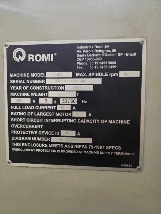 Токарный станок с ЧПУ ROMI M680 -ID17800