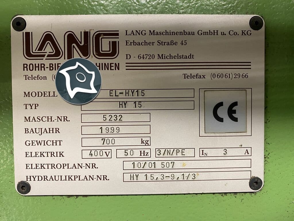 Трубогиб Lang EL-HY 15-ID14499