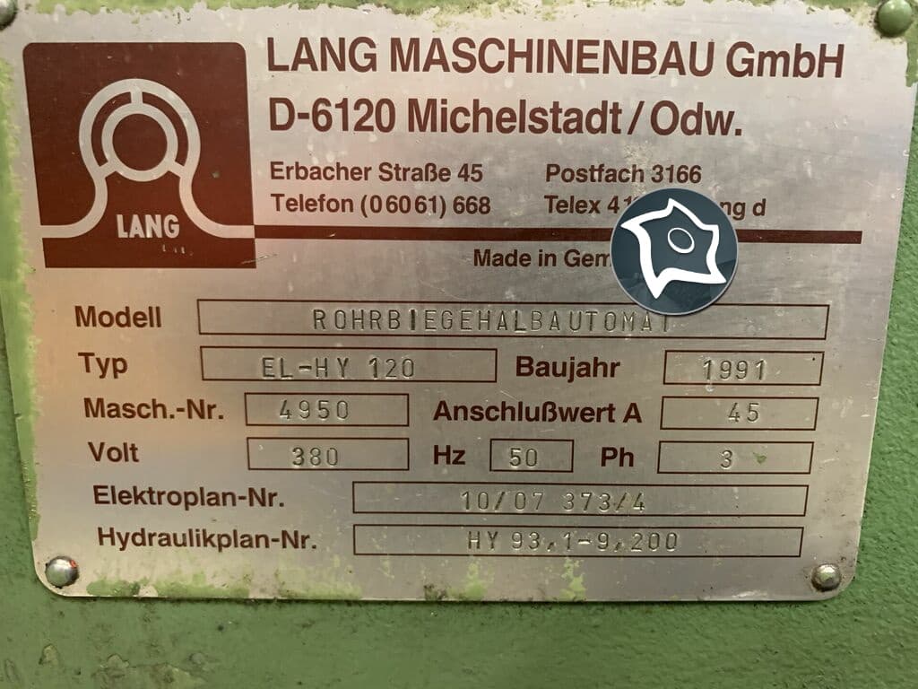 Трубогиб Lang Maschinenbau EL-HY 120-ID14419