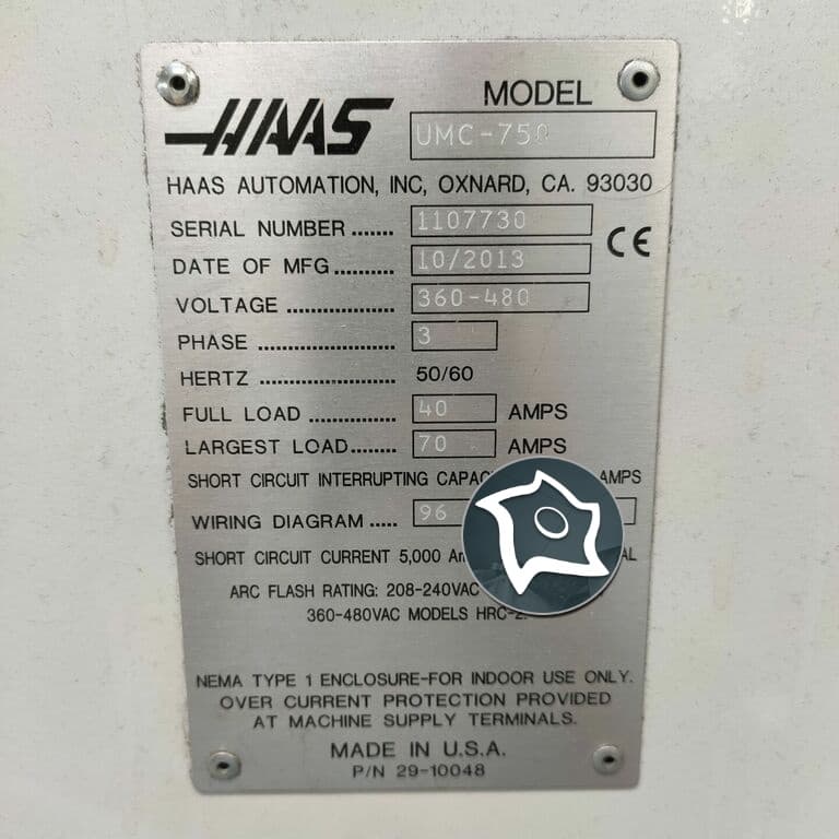 Универсально-фрезерный станок с ЧПУ HAAS UMC 750-ID16123
