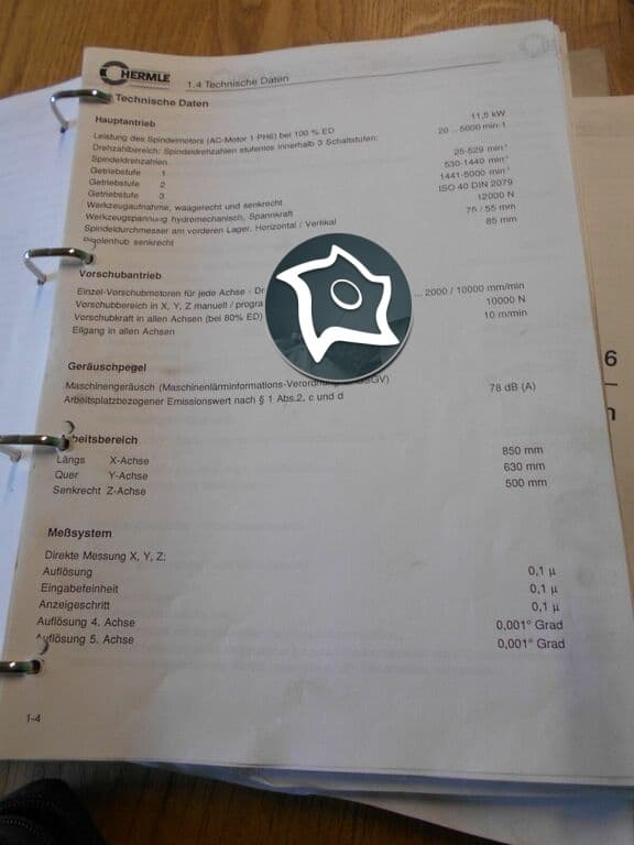 Универсально-фрезерный станок с ЧПУ HERMLE UWF 1202 H-ID15401