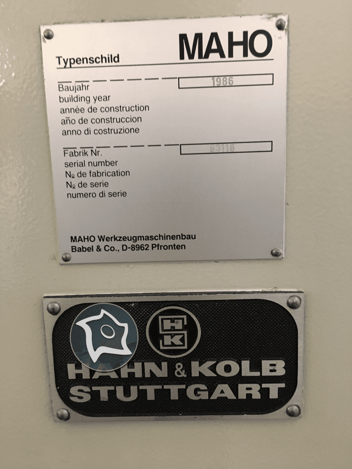 Универсально-фрезерный станок с ЧПУ MAHO MH 600 E-ID15367