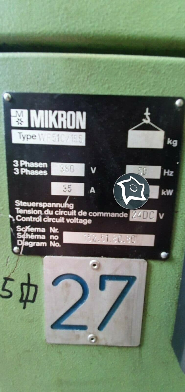 Универсально-фрезерный станок с ЧПУ Mikron WF 51 C-ID14506